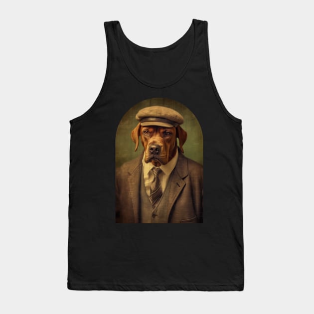 Business dog 80s Tank Top by Colorful Days